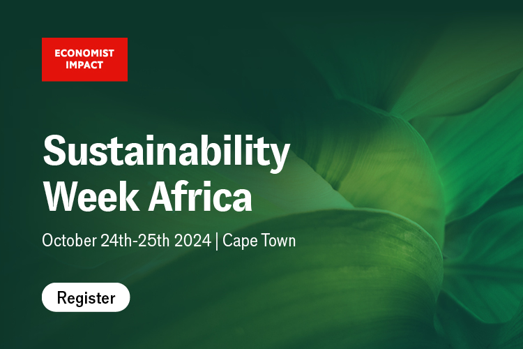 <p><a data-saferedirecturl="https://www.google.com/url?q=https://events.economist.com/sustainability-week-africa/?RefID%3DMP-AGF%26utm_source%3Demail%26utm_medium%3Deloqua%26utm_campaign%3DSUS-Africa&amp;source=gmail&amp;ust=1728413462694000&amp;usg=AOvVaw3mxnP1CEhHCUGTkB2cFcln" href="https://events.economist.com/sustainability-week-africa/?RefID=MP-AGF&amp;utm_source=email&amp;utm_medium=eloqua&amp;utm_campaign=SUS-Africa" target="_blank">Sustainability Week Africa</a><br />
Africa&#39;s green industrial revolution<br />
October 24th&ndash;25th 2024, The Westin Hotel, Cape Town</p>

<p>Economist Impact&rsquo;s Sustainability Week Africa is a business and investment event focused on how companies can support the continent on becoming sustainable faster, while avoiding the brunt of climate change. With more than 100 speakers, 500 in-person attendees and over 20 case studies, the event will present original insights and practical solutions focusing on industries such as food and agriculture, renewable energy, manufacturing, steel, tourism, housing and more. Meet the most influential decision-makers from large corporates who operate successfully in Africa and hear about how they are adopting sustainable practices.<br />
<br />
<b><a data-saferedirecturl="https://www.google.com/url?q=https://events.economist.com/sustainability-week-africa/?RefID%3DMP-AGF%26utm_source%3Demail%26utm_medium%3Deloqua%26utm_campaign%3DSUS-Africa&amp;source=gmail&amp;ust=1728413462694000&amp;usg=AOvVaw3mxnP1CEhHCUGTkB2cFcln" href="https://events.economist.com/sustainability-week-africa/?RefID=MP-AGF&amp;utm_source=email&amp;utm_medium=eloqua&amp;utm_campaign=SUS-Africa" target="_blank">Event website link</a></b><br />
<b><a data-saferedirecturl="https://www.google.com/url?q=https://events.economist.com/sustainability-week-africa/registration/?RefID%3DMP-AGF%26utm_source%3Demail%26utm_medium%3Deloqua%26utm_campaign%3DSUS-Africa&amp;source=gmail&amp;ust=1728413462694000&amp;usg=AOvVaw3oJ54Yr2_B3-eCdUpJCfK2" href="https://events.economist.com/sustainability-week-africa/registration/?RefID=MP-AGF&amp;utm_source=email&amp;utm_medium=eloqua&amp;utm_campaign=SUS-Africa" target="_blank">Registration link</a></b><br />
<br />
<b>Discount code =</b>&nbsp;AGF-AFRICA/MP15</p>
